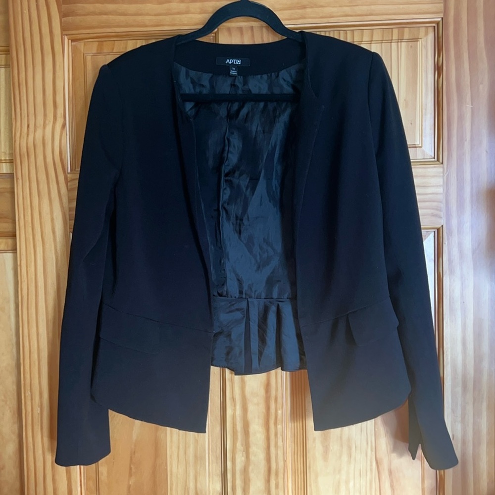 APT 9 Black Fitted Open Front Blazer [Size 10]